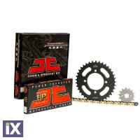 Σετ γρανάζια αλυσίδα JT Χρυσή O'Ring MODENAS X-CITE 135 2008-2011 JTC428HPO108