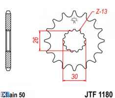 Γρανάζι εμπρός Tiger 955 JTF1180 18T JTF1180.18