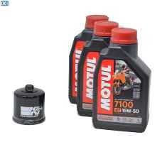 Πακέτο Service MOTUL 7100 15w-50 Με Φίλτρο Λαδιού ΚΝ138 3L Suzuki V-Strom 650 2015503L138