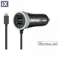 Φορτιστής Αναπτήρα Amio USB Με Καλώδιο Για Apple Iphone 02057AM
