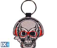 Μπρελόκ Κλειδιών Skull DJ Υφασμάτινο SK003