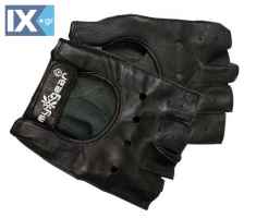 Γάντια Μηχανής Ανδρικά καλοκαιρινά μαύρα Half Finger (Μισά) X-Large 91347