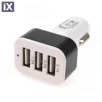 Φορτιστής Αναπτήρα Amio USB 12/24V 5100MA (1Α, 2Α, 2.1Α) 01027/AM