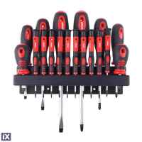 Κατσαβίδια Σετ Amio 18 Τεμ. CR-V Κόκκινα 02411