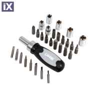 Κατσαβίδι Καστάνια Σετ Lampa Με 30 Τεμ. Ανταλλακτικές Μύτες-Καρυδάκια 59553