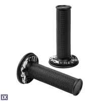 Χειρολαβές Τιμονιού Lampa Moto Donut Μαύρο-Γκρι 22MM+25MM 12CM Ζευγάρι 90570