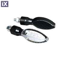 Φλας LED Lampa Moto Kinesis Carbon 12V Ζευγάρι 9006.8-LM
