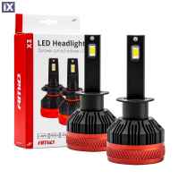 Λάμπες LED Σετ AMIO H1 9-16V 92W 6.500K 9900lm CANBUS Με Ανεμιστηράκι X3 SERIES 2ΤΕΜ. 02977
