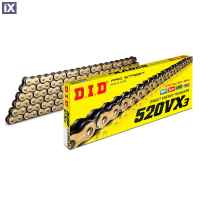 Αλυσίδα κίνησης DID X’ring χρυσή/μαύρη 520VX3 (VX3 G&B)  X 112 520VX3GB112