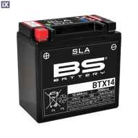 Μπαταρία Μοτοσυκλέτας SLA BS Battery BTX14-BS ( YTX14-BS ) 12.6Ah 300681