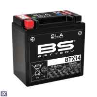 Μπαταρία Μοτοσυκλέτας SLA BS Battery BTX14-BS ( YTX14-BS ) 12.6Ah 300681
