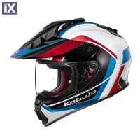 Κράνος KABUTO GEOSYS GT Mips Block White - Red - Blue HD-08KABRHE001