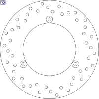 FERODO Δισκόπλακα πίσω Yamaha X-MAX 300 FMD0481R