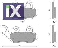 Σετ τακάκια εμπρός οργανικά NEWFREN FD219BE για SYM SYMPHONY 125 (09) FD0219BE1
