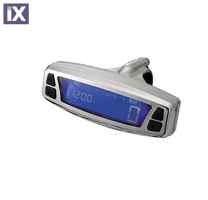 Ψηφιακό πολυόργανο στροφόμετρο κοντέρ ώρα θερμοκρασία ασημί ASURA 83396