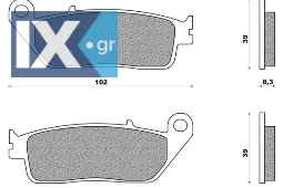 Σετ τακάκια φρένου Εμπρός NEWFREN HONDA - Transalp XL 600V (89-96) 01FD184B