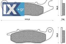 Σετ τακάκια εμπρός NEWFREN FD355BT HONDA ANF 125 INNOVA (03)  01FD355BT