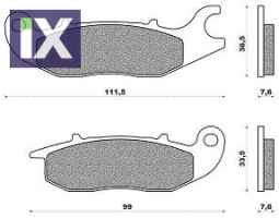 Σετ τακάκια εμπρός NEWFREN FD355BT HONDA ANF 125 INNOVA (03)  01FD355BT