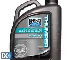 Λάδι κινητήρα μοτοσυκλέτας συνθετικό BEL RAY THUMPER 99530 racing synthetic ester 15W-50 MA2 4L 99530-B4LW