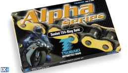 Αλυσίδα κίνησης TSUBAKI X’ring χρυσή 525 XRG X 118 (alpha 2ο στάδιο 120hp) TSU525 ALPHA