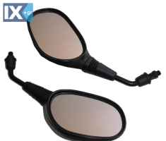Καθρέφτες ζευγάρι οβάλ  SH150 SYM QY156 μαύροι 10μμ  16601000156
