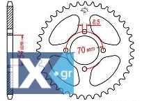 Γρανάζι JT Πίσω JTR257 34-36 Δόντια C50(6V) (75-80) (12V) (80-82) (GLX) (91-98) HONDA 18O257.34