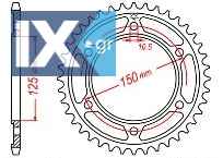Γρανάζι JT Πίσω JTR899 42 Δόντια 18O899.42