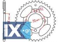 Γρανάζι πίσω JT JTR211 38-39 Δόντια 18O211.38