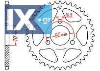 Γρανάζι πίσω JT JTR239 50 Δόντια 18O239.50
