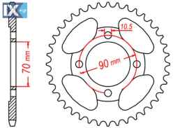 Γρανάζι πίσω JT JTR1203 42  C50 Press cub 18O1203.42
