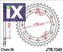 Γρανάζι πίσω JT JTR1340 43 Δόντια 18O1340.43