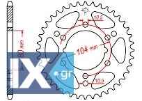 Γρανάζι πίσω JT JTR1478 40 Δόντια 18O1478.40