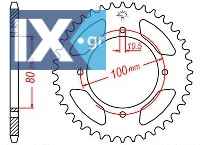 Γρανάζι πίσω JT JTR1794.45 Δόντια SUZUKI GZ125 18O1794.45