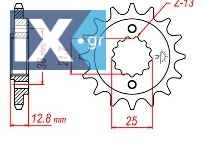 Γρανάζι JT Εμπρός JTF511 14-15 Δόντια ( Kawasaki KLX650 A1-A3 D1 ( KLX650 R) Kawasaki KLR650 (KL650EBF) 18E511.14