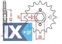 Γρανάζι JT Εμπρός JTF576 19 Δόντια Yamaha XT350 C N/S/T/U/W/A/B/D/E/F/G/H/J/K/L/M 18E576.19