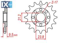 Γρανάζι εμπρόσθιο JT JTF284.13 δόντια HONDA CRF 450 X (05-09) 18E284.13SC