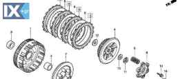 Σετ γνήσιοι δίσκοι συμπλέκτη (4 τεμάχια) HONDA innova 125 2003-2006 22201-KPH-901set