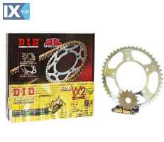 Σετ Γρανάζια-Αλυσίδα κινήσεως DID-JT για Kawasaki KLE 500 `06-07 - Χρυσή Αλυσίδα X `ring (VXGB) 17QKKLE500VXGB74