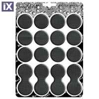 Πλαϊνά προστατευτικά αυτοκόλλητα ρεζερβουαρ SET KEITI PD100 CARBON  PD-100