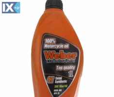 Λάδι Κινητήρα Μοτοσυκλέτας Ημισυνθετικό WEBER 10W-40 MA2 1lt WEB10W40SJ1L