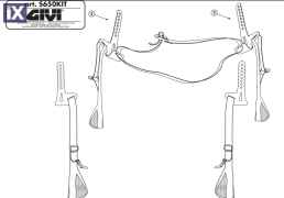 Κιτ τοποθέτησης S650KIT με μακριές βάσεις στήριξης για παιδικό κάθισμα Givi S650 GIVI_S650KIT