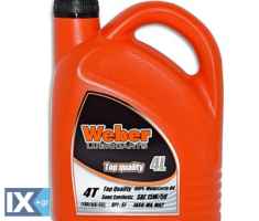 Λάδι κινητήρα μοτοσυκλέτας Ημισυνθετικό Weber 4T 15w-50 MA2 4lt WEB15W50SJ4L