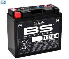 Μπαταρία Μοτοσυκλέτας SLA BS Battery BT12B-4 (  YT12B-4  ) 10.5Ah BS-BT12B4FA