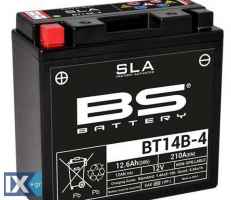 Μπαταρία Μοτοσυκλέτας SLA BS Battery BT14B4FA (YT14B-4) 12.6Ah BT14B4FA